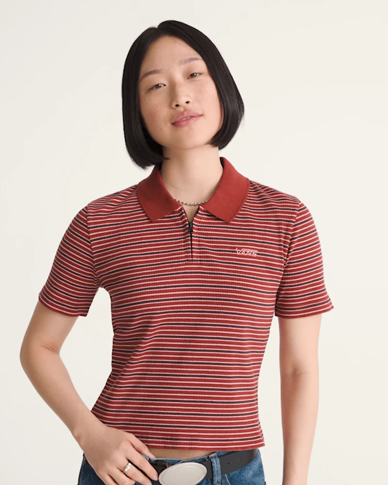 Priscilla Stripe Polo Shirt