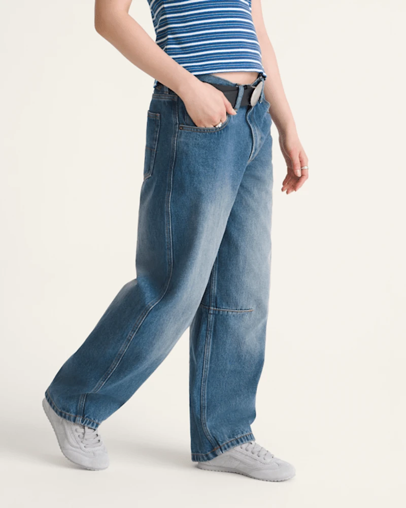 Check-5 Mid Rise Barrel Pants
