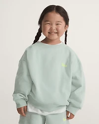 Little Kids Script Logo Crew Pullover