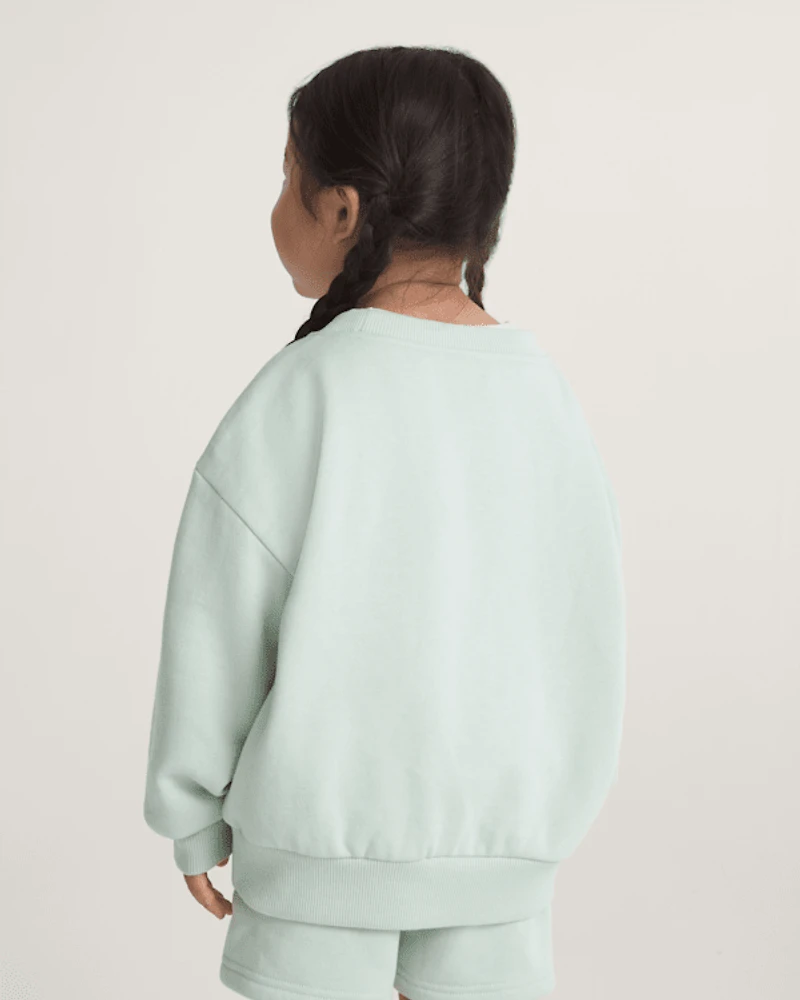 Little Kids Script Logo Crew Pullover