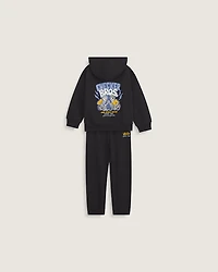 Little Kids Checker Bros Zip Hoodie Set