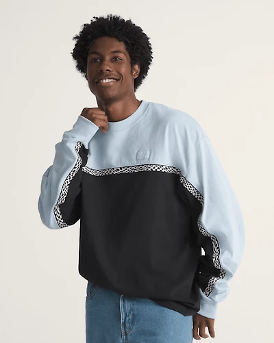 Blocked Checkerboard Long Sleeve Knit