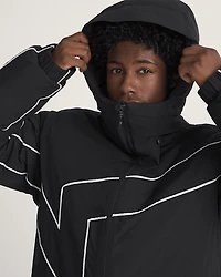 90's Big Block Hooded Puffer Jacket