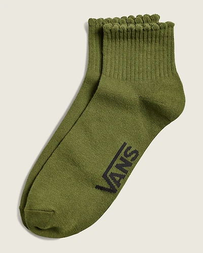 Scallop Quarter Crew Socks