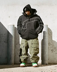 90's Big Block Hooded Puffer Jacket