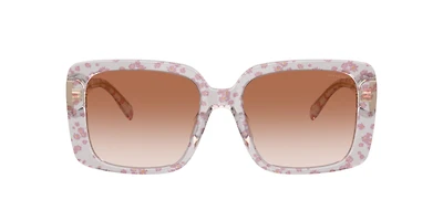Coach Woman Transparent Pink Floral Print
