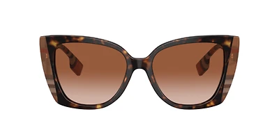 Burberry Woman Dark Havana, Check Brown
