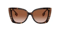 Burberry Woman Dark Havana, Check Brown