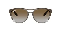 Ray-Ban Man Brown Gradient On Clear Grey
