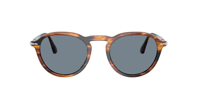 Persol Unisex Striped Black & Brown