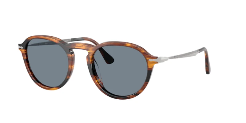 Persol Unisex Striped Black & Brown