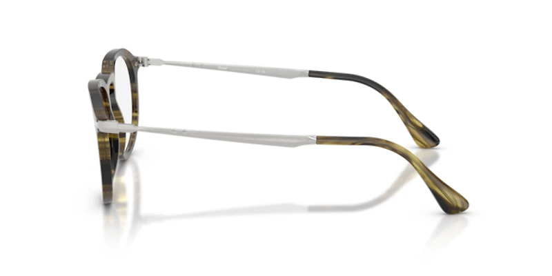 Persol Unisex Striped Black & Olive Green