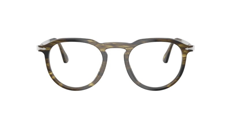 Persol Unisex Striped Black & Olive Green