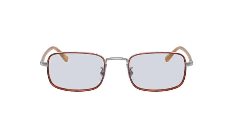 Oliver Peoples Unisex Silver, Amber Tortoise