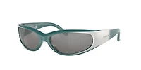 Arnette Unisex Green Gradiant Metal Silver