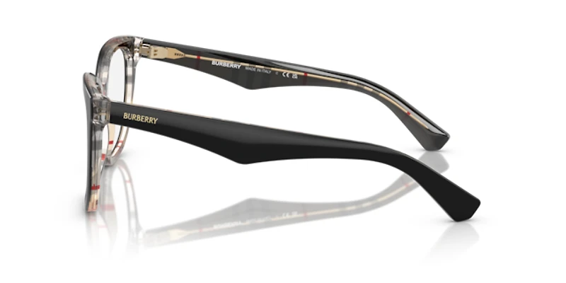 Burberry Woman Top Black On Vintage Check