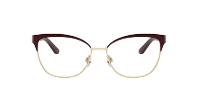 Ralph Lauren Woman Shiny Dark Red On Pale Gold