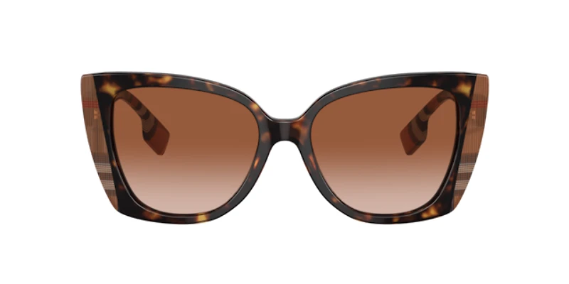 Burberry Woman Dark Havana, Check Brown