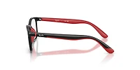 Ray-Ban Unisex Black On Rubber Red