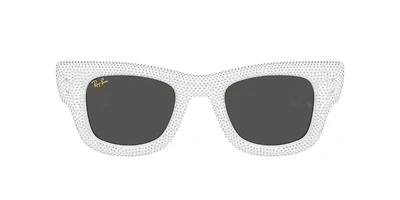 Ray-Ban Unisex White & Strass Pave