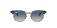 Ray-Ban Unisex Top Dark Blue & Brown & Light Grey