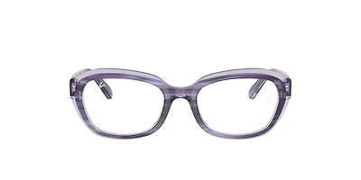 Ray-Ban Woman Striped Violet On Transparent