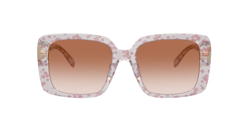 Coach Woman Transparent Pink Floral Print