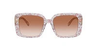 Coach Woman Transparent Pink Floral Print