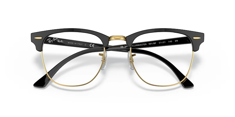 RB3016 Clubmaster Blue-Violet Light Clear