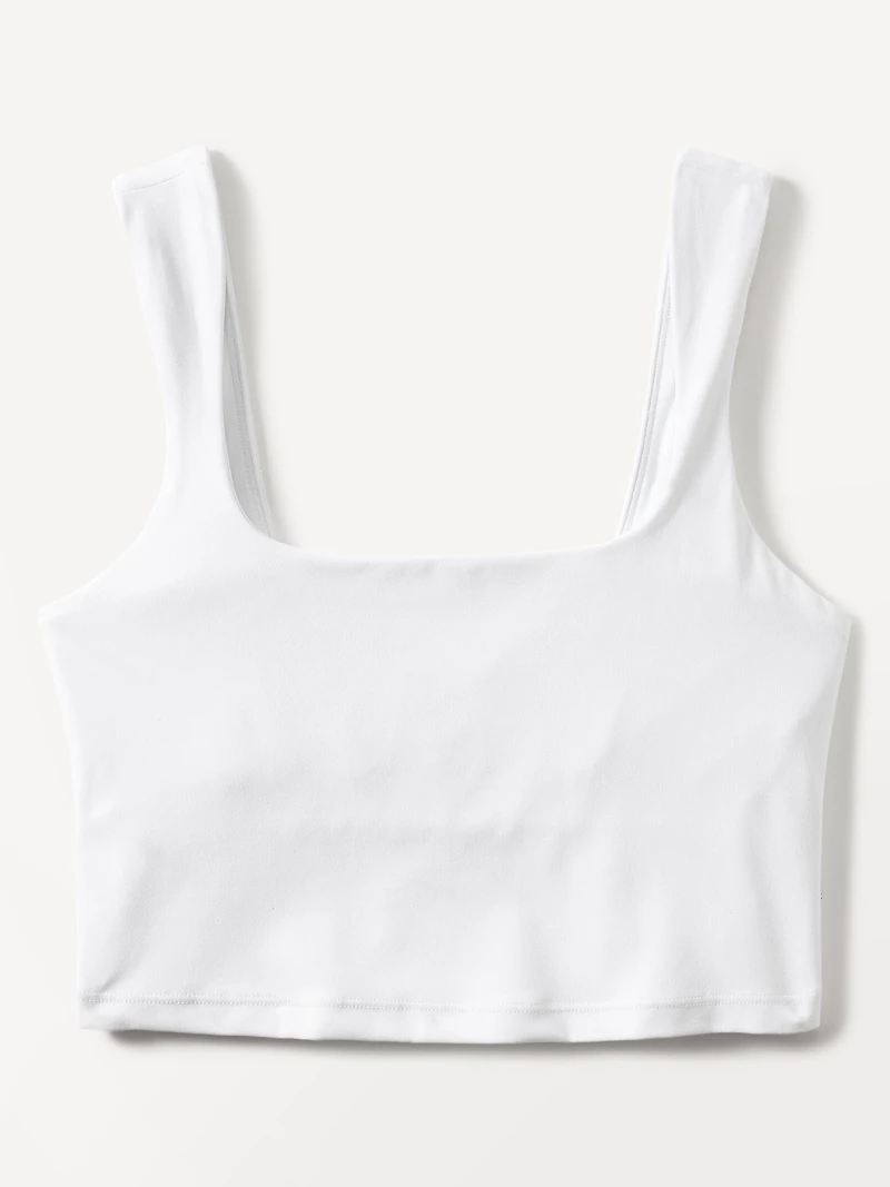 Transcend Square Neck Crop Sports Bra A-C
