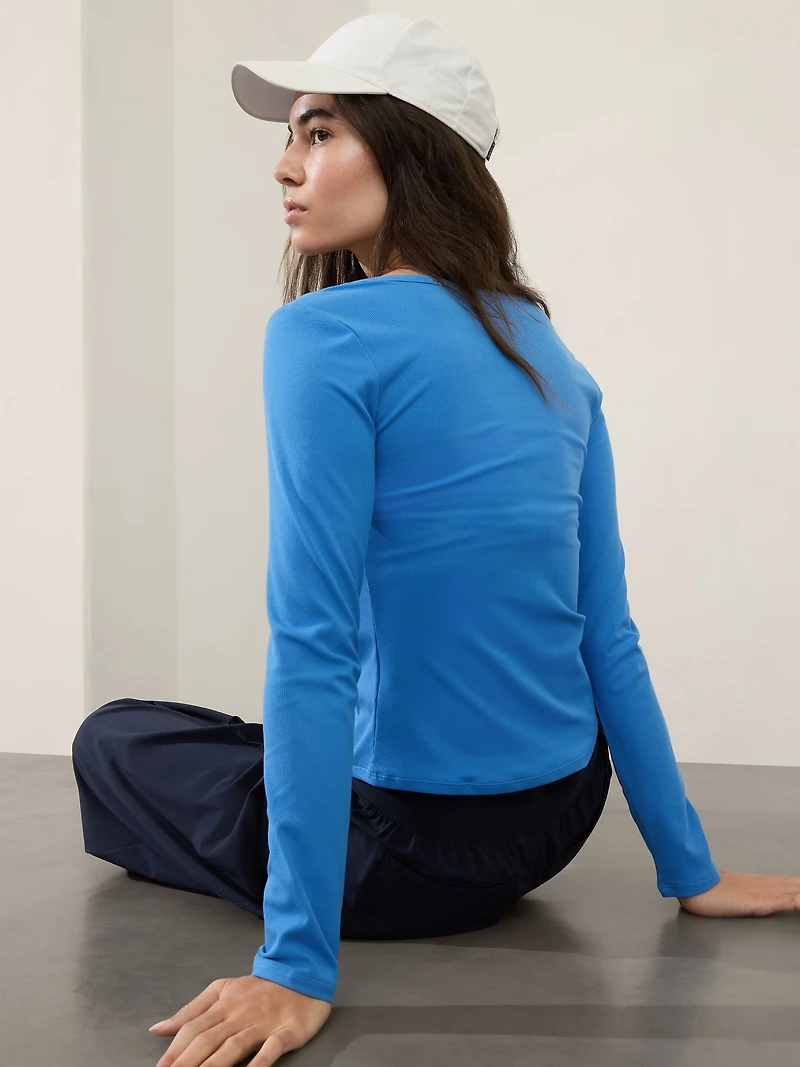 Signature Rib Square Neck Top