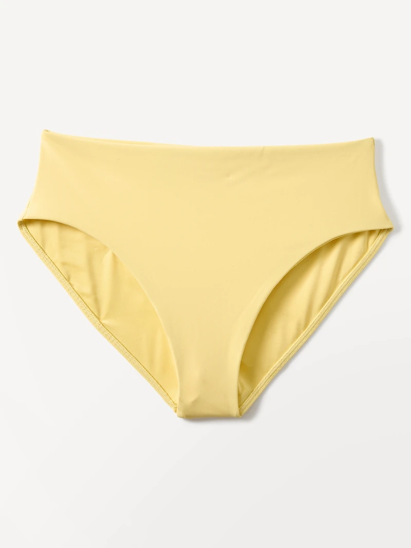 High Waist Pique Swim Bottom