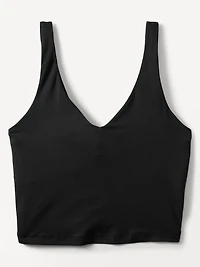 Transcend V Neck Rib Crop Sports Bra A-C
