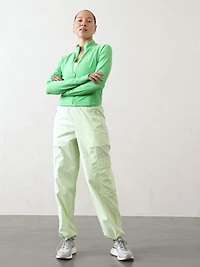 Cascade High Rise Cargo Poplin Pant