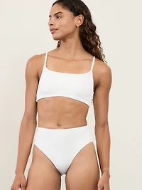 High Waist Pique Swim Bottom
