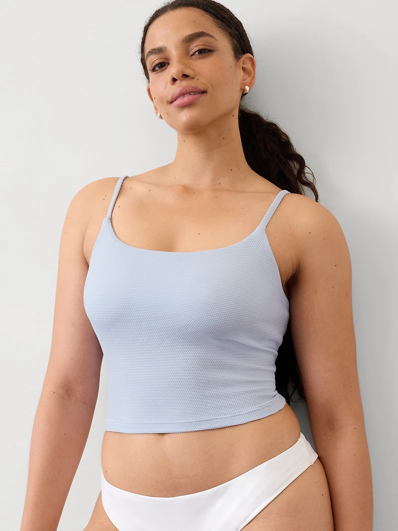 Scoop Crop Pique Tankini A-C