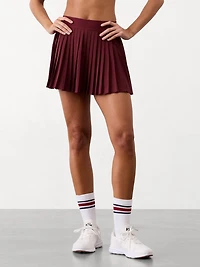Match Point High Rise Pleated Lasercut 13 1/2" Skort