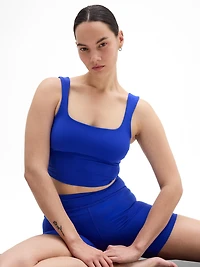 Transcend Square Neck Crop Sports Bra A-C