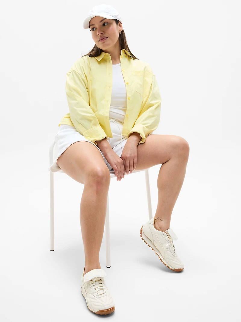 Midday Cropped Poplin Shirt