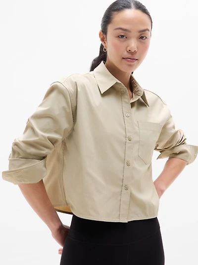 Midday Cropped Poplin Shirt