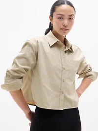 Midday Cropped Poplin Shirt