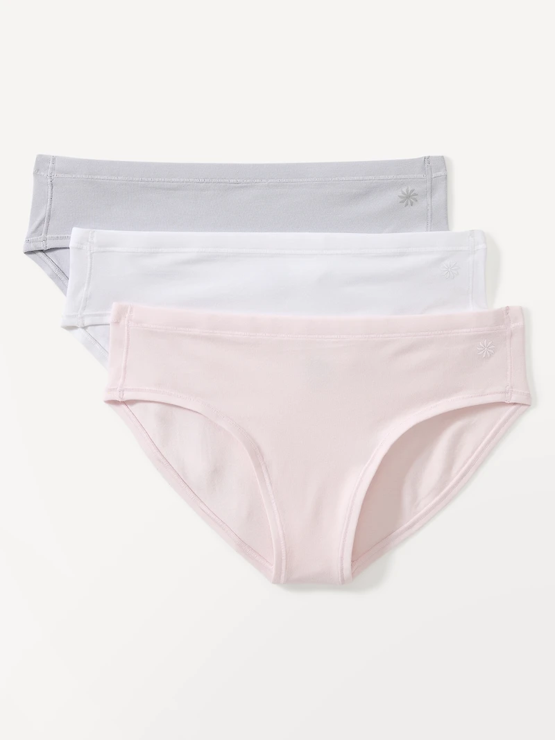 Athleta Girl Right Moves Cotton Bikini Underwear 3-Pack