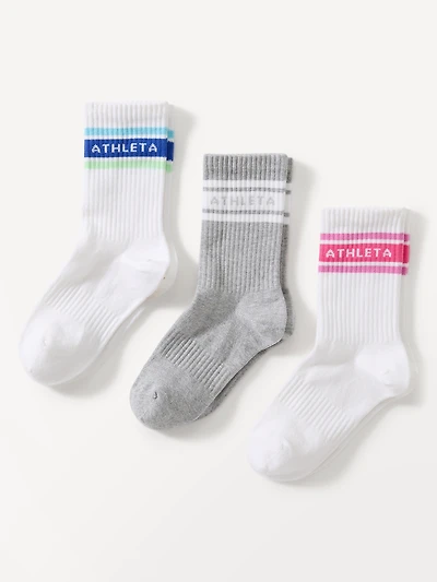 Athleta Girl Everyday Crew Sock 3-Pack