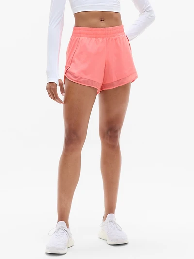 Mesh Racer Run Mid Rise 4 Short