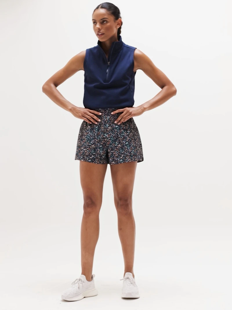 Weekender High Rise 3" Stripe Run Short