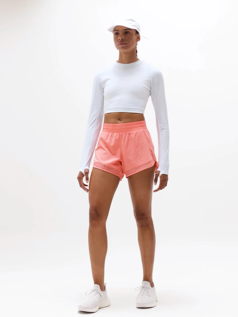 Mesh Racer Run Mid Rise 4 Short