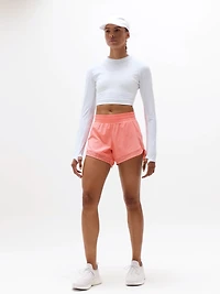 Mesh Racer Run Mid Rise 4 Short