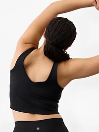 Transcend V Neck Rib Crop Sports Bra A-C