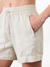 Retreat Linen Mid Rise 4" Short