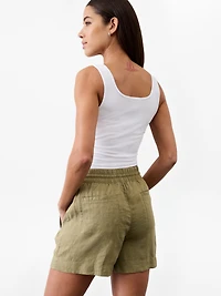 Retreat Linen Mid Rise 4" Short